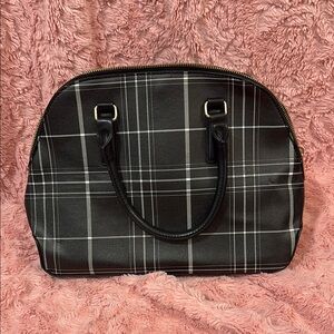 Plaid Black and White Women's Handbag